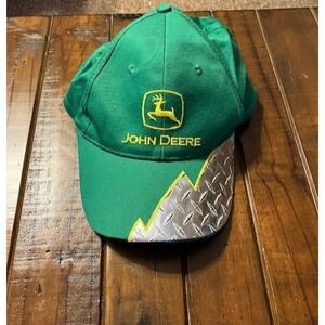 Men's Headwear ~ Ball Caps John Deere Hat / Men's Hats Chrome Plated Look
